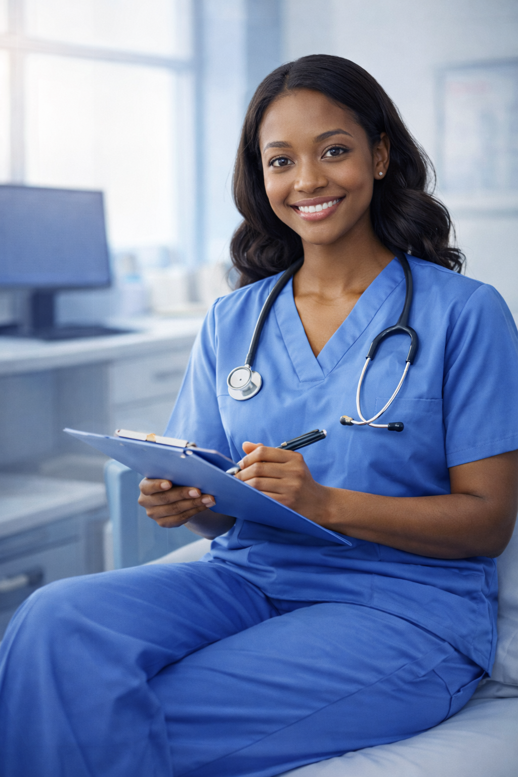 Nurse with clipboard